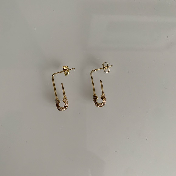 Gold plated silver 925 earrings - Picture 3 of 8